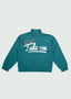 Two Stripe Nylon Zip-Up Green