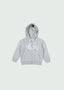 Cursive Zip-Up Hoodie Kids Grey