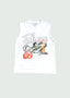 Patch Cut Off T-shirt White