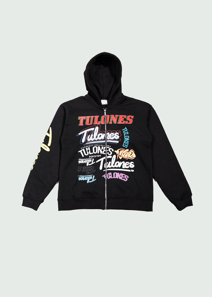 Multi-Font Hoodie Black