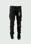 Black Wrinkle Two Hole Jeans