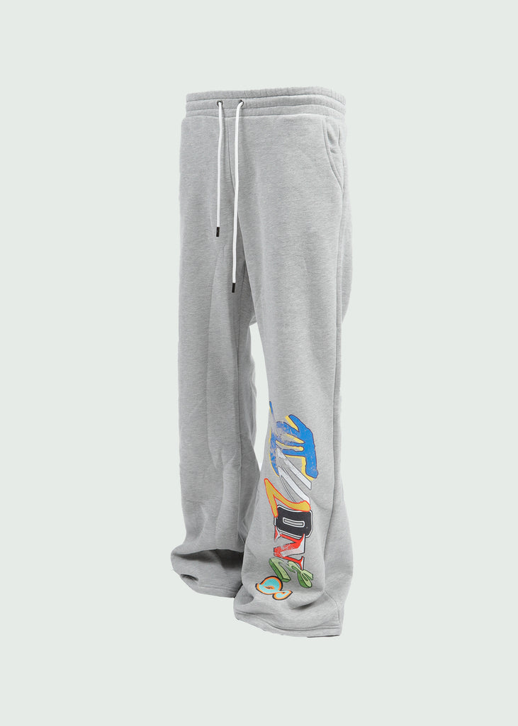 Multi Letter Pants Grey