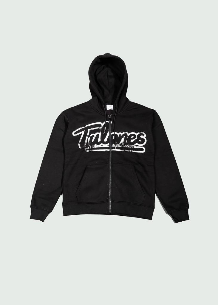 Old Money Zip-Up Hoodie Black