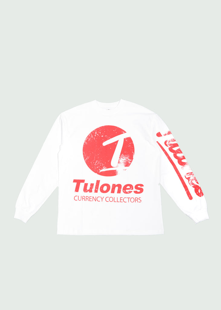 Money Counter Long-Sleeve T-shirt White