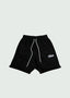 Cursive Staple Logo Cotton Shorts Black