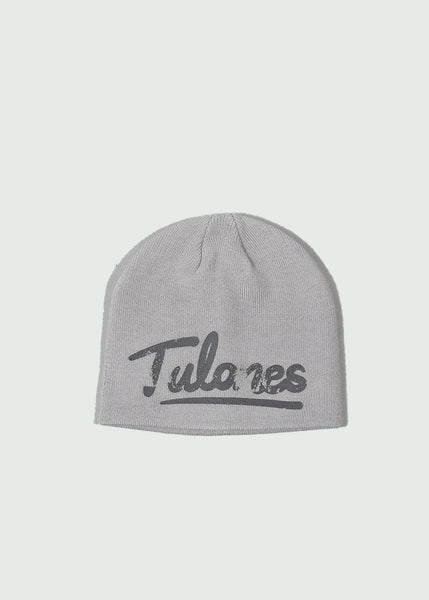 Grey Cursive Logo Beanie