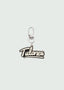 Silver Cursive Logo Keychain
