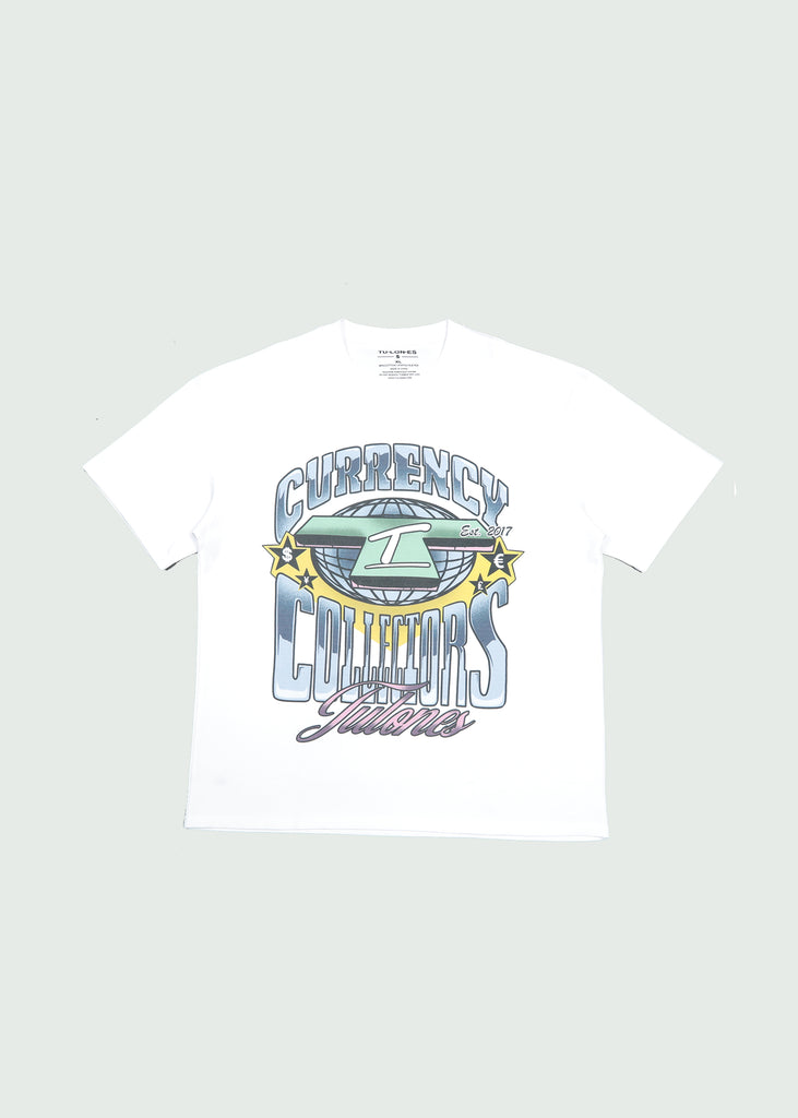 Currency Makes The World Turn T-shirt White