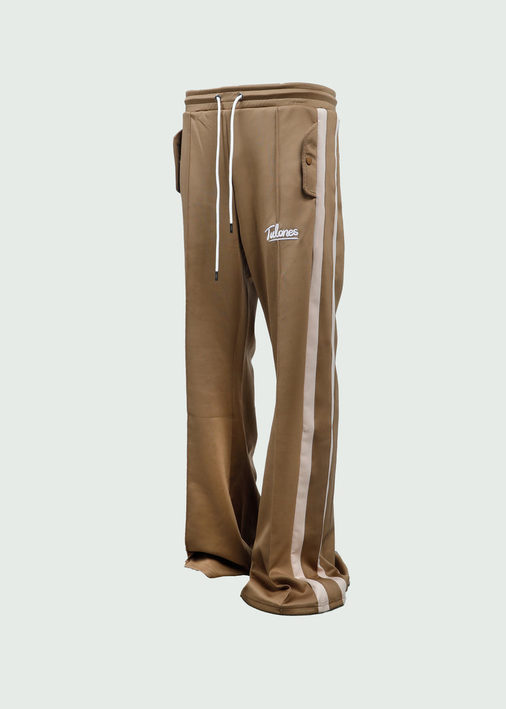 Hidden Logo Track Pants Tan