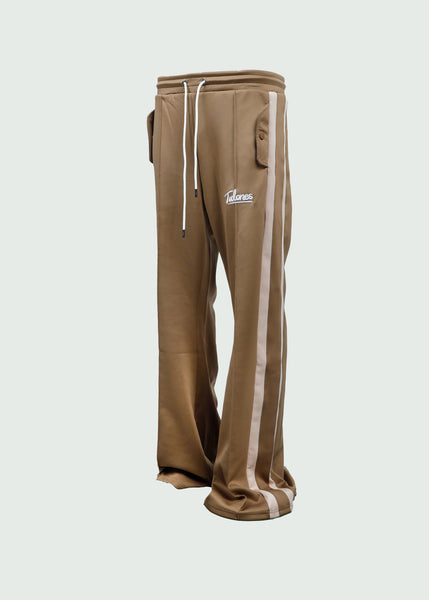 Hidden Logo Track Pants Tan