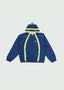 Shell Nylon Hoodie Zip-Up Blue