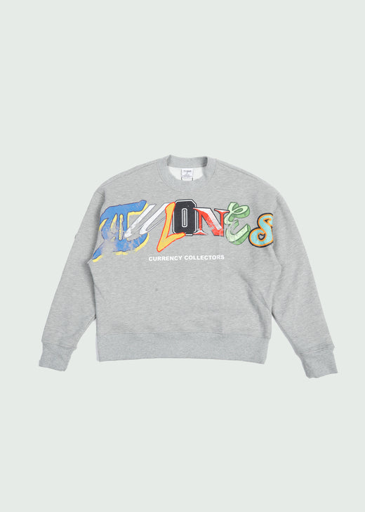 Multi Letter Crewneck Grey