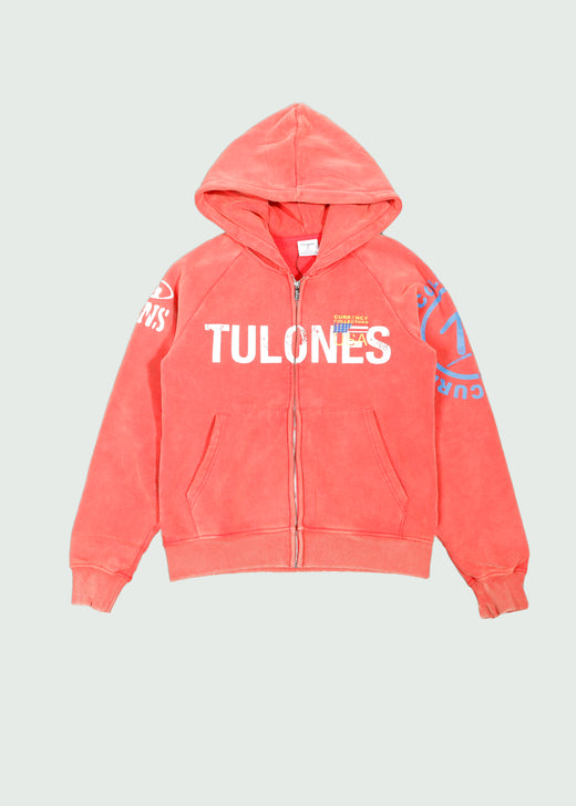Classified Currency Collector Zip-Up Hoodie Red