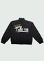 Two Stripe Nylon Zip-Up Black
