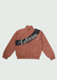 Red Line Mesh Nylon Zip-Up Brown