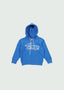 Cursive Zip-Up Hoodie Kids Blue
