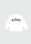 Stacked Cursive Long-Sleeve T-shirt White