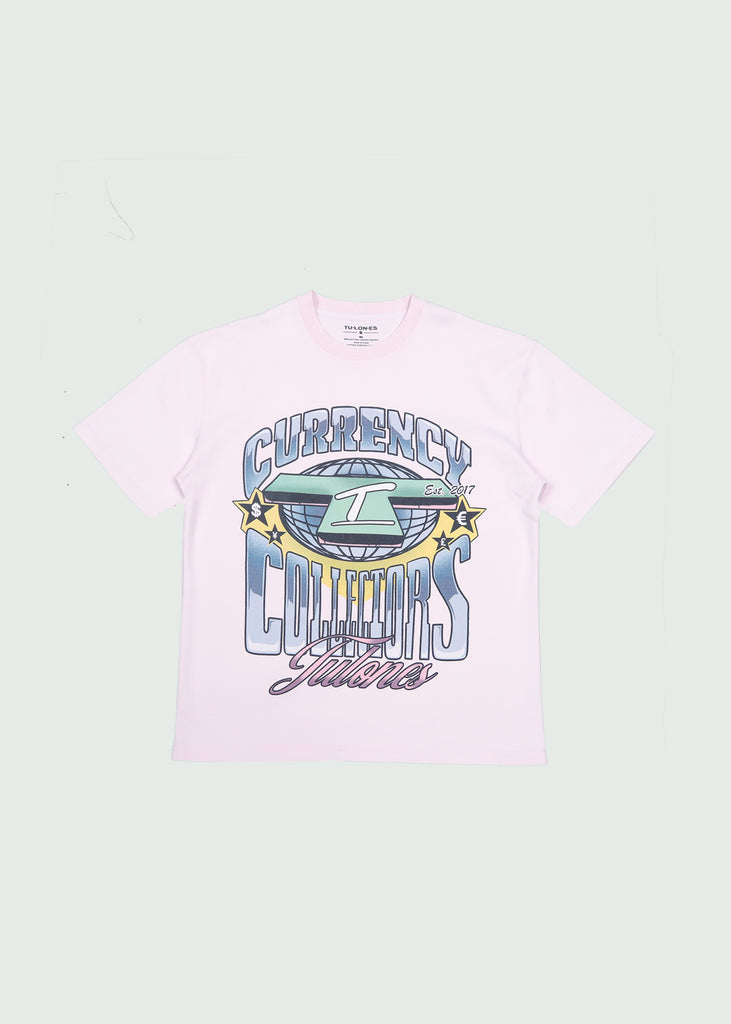 Currency Makes The World Turn T-shirt Pink