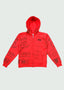 Doodle Zip-Up Hoodie Red
