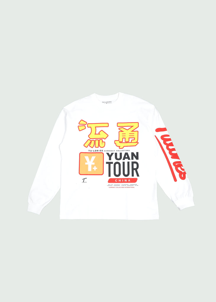 Yuan Tour Long-Sleeve T-shirt White/Yellow