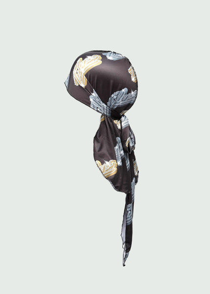 Cursive Pendant Durag Black