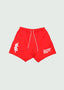 Dollar Sign Cotton Shorts Red