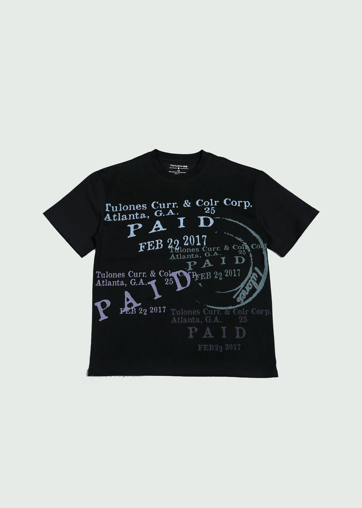 Paid Stamp T-Shirt Black Multi