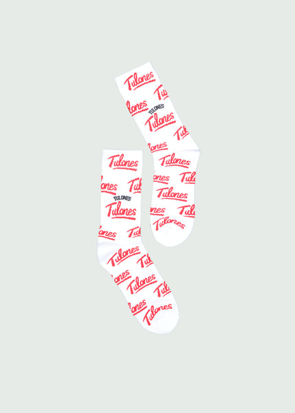 White & Red Tulones Classic All Over Socks