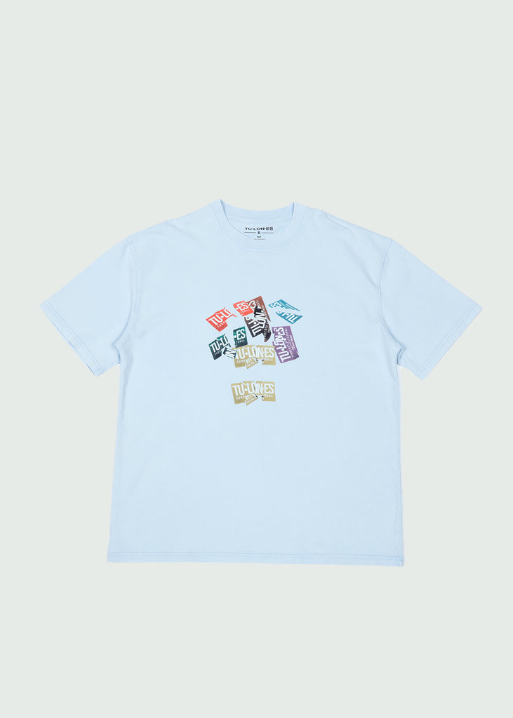 Torn Receipt T-shirt Blue