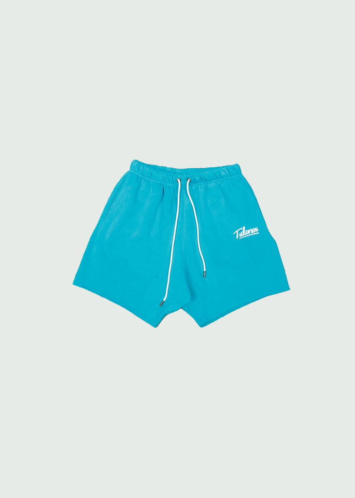 Cut Off Cotton Shorts Blue
