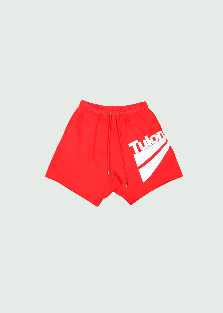 Two Lines Classic Cotton Shorts Red