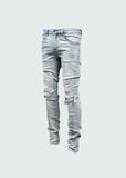 Light Wash Silver Paint Yen Jeans