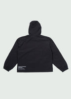 Outline Nylon Quarter Zip Hoodie Black