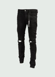 Black Two Hole Jeans