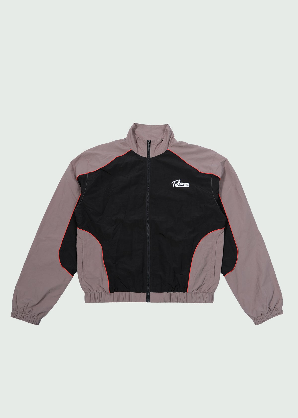 Full Cursive Nylon Zip-Up Grey Main image