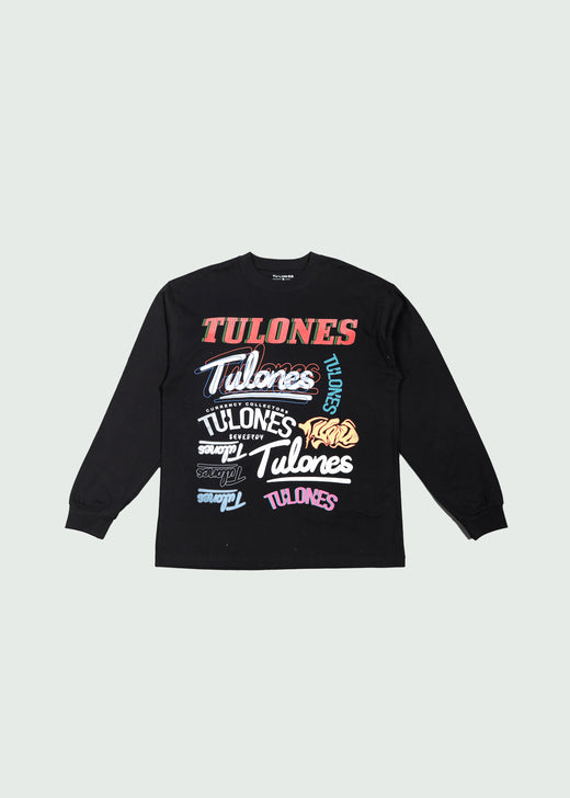 Multi-Font Long-Sleeve T-shirt White