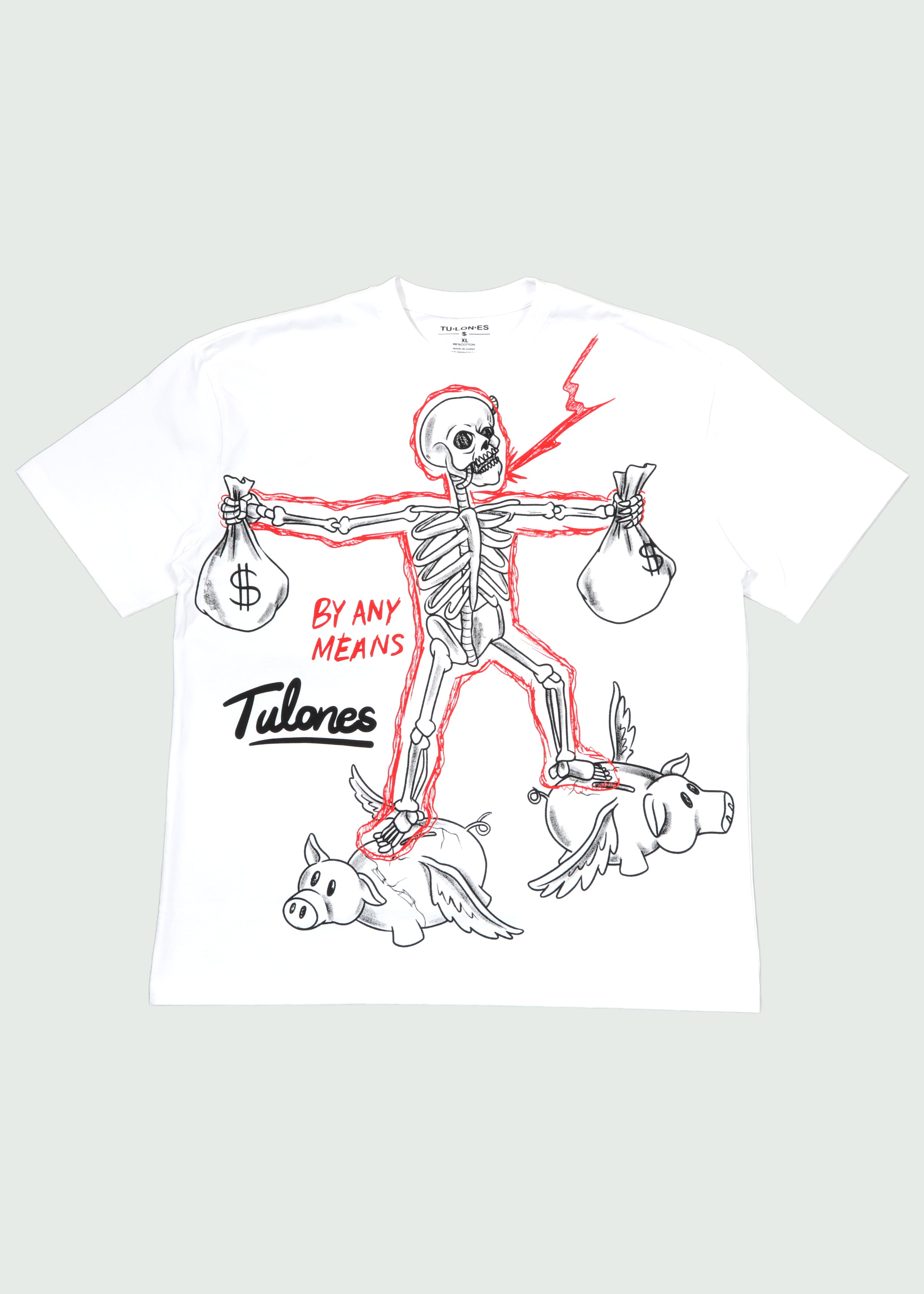 Skeleton Get Money T-shirt White Main image