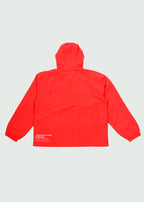 Outline Nylon Quarter Zip Hoodie Red