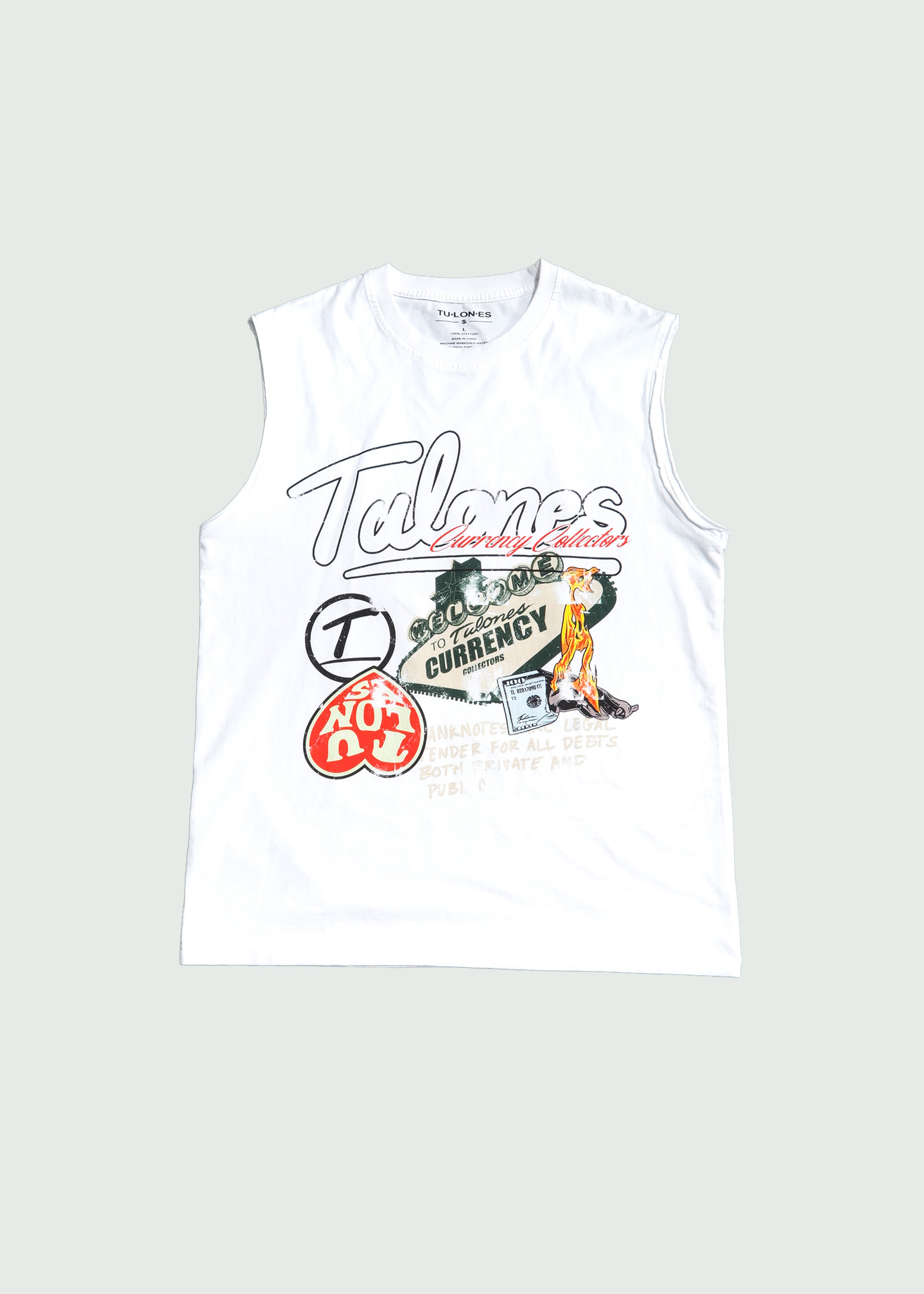 Patch Cut Off T-shirt White
