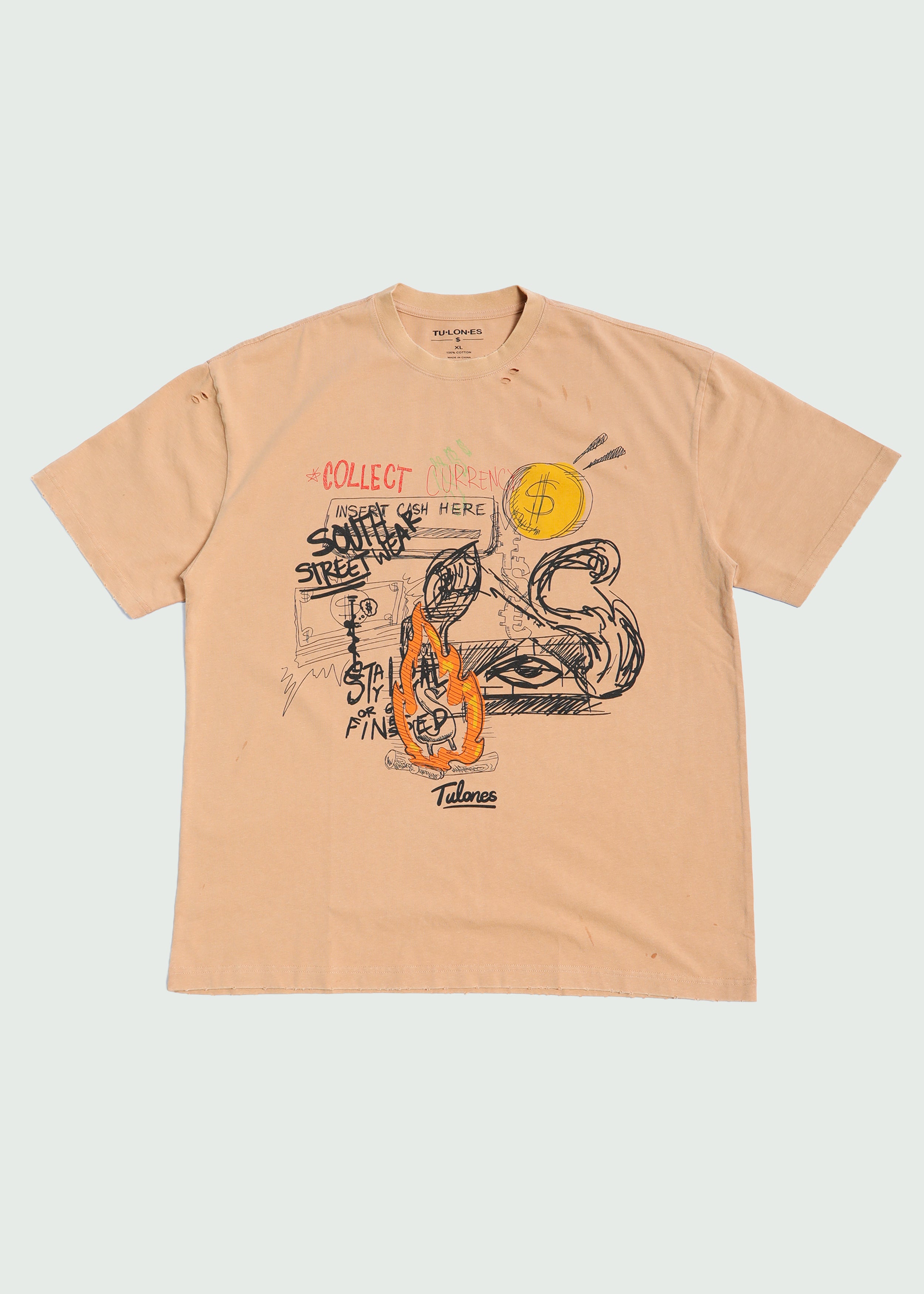 Insert Cash Here T-shirt Nude