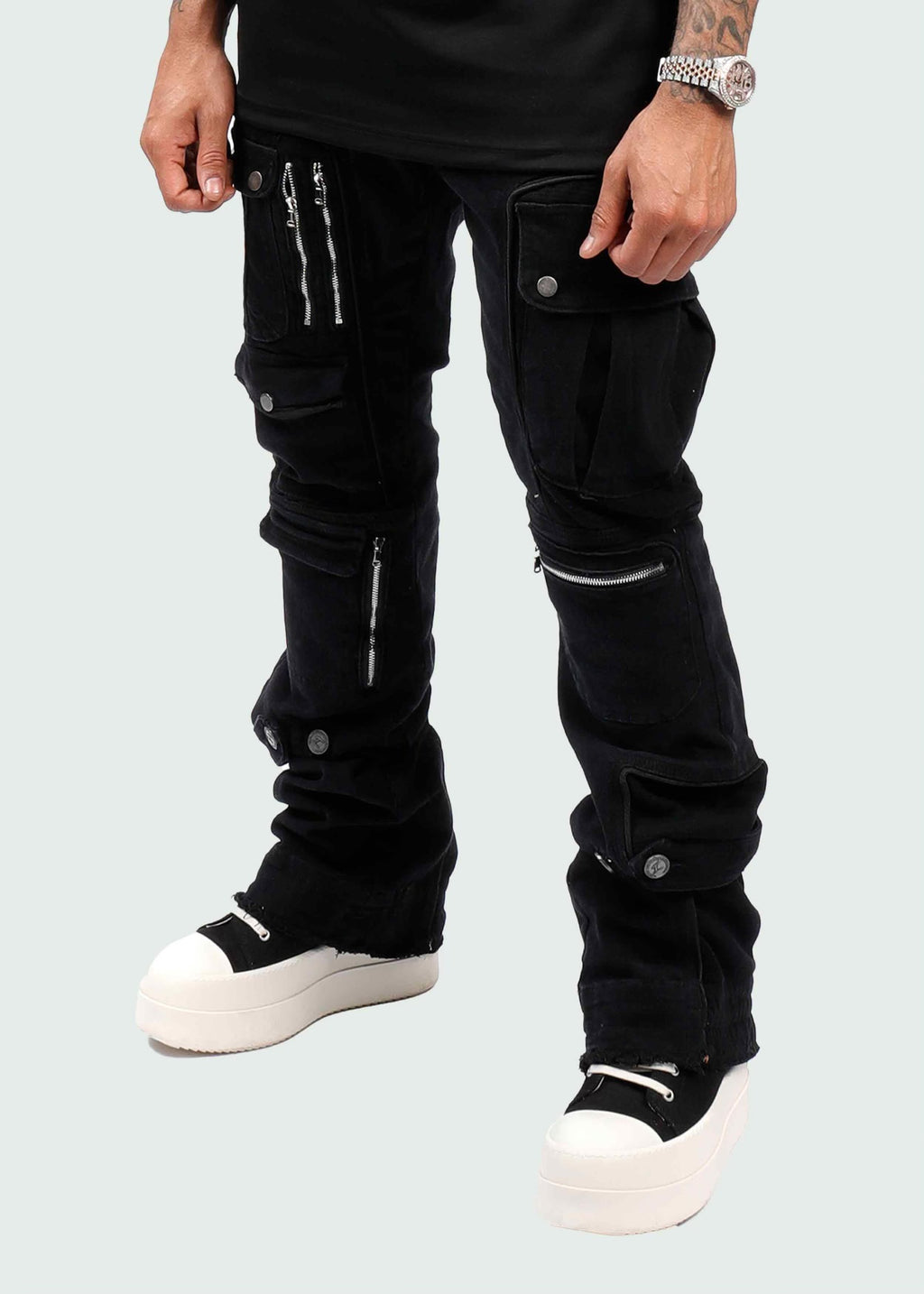 Black Tulones Corduroy Cargo