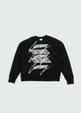 Stacked Currency Crewneck Black