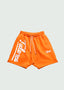 Cursive Big Logo Cotton Shorts Orange