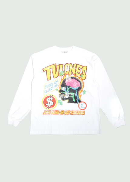 Money On My Mind Long-Sleeve T-shirt White