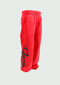 Cursive Logo Joggers Red