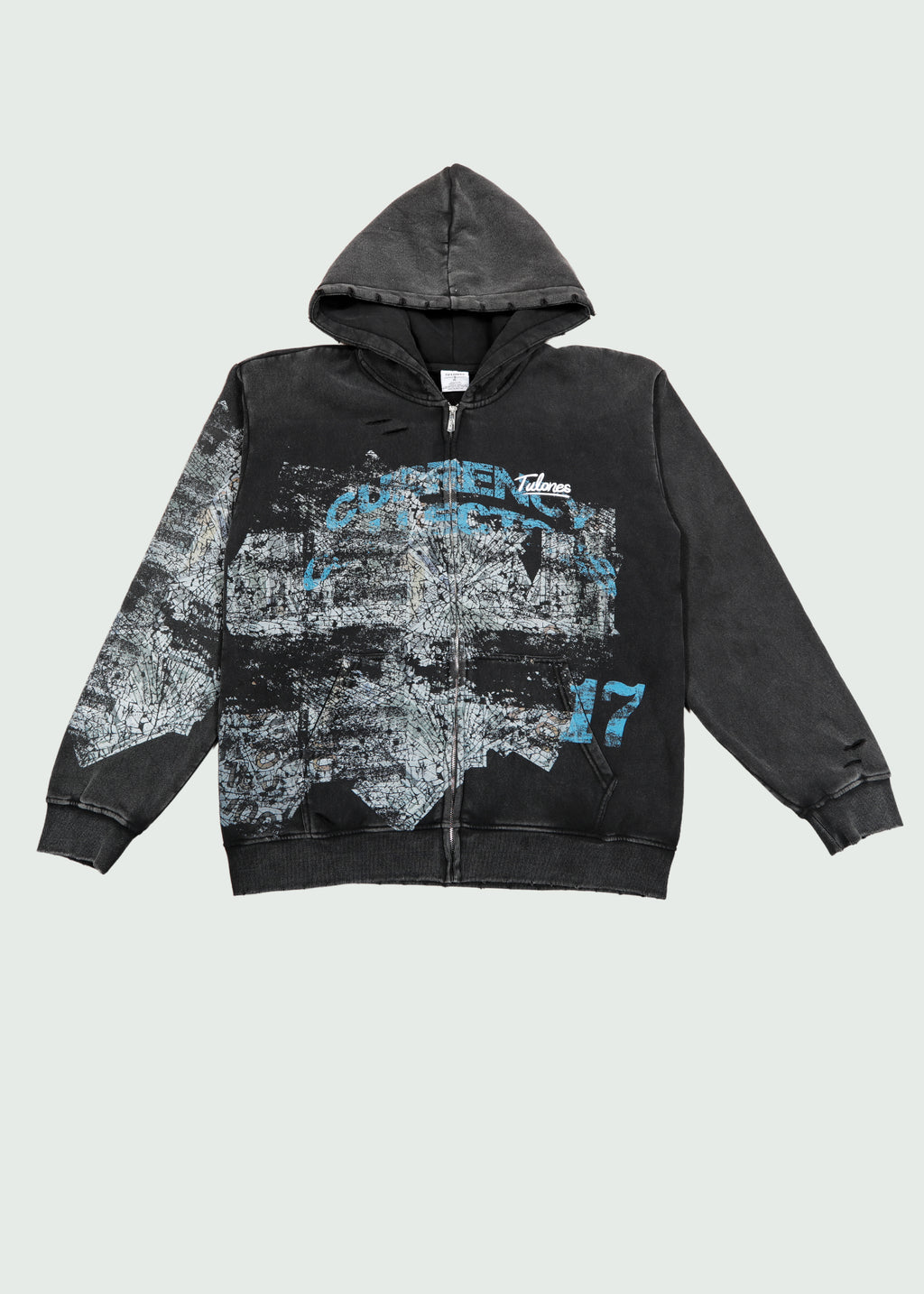 Rugged Zip-Up Hoodie Black
