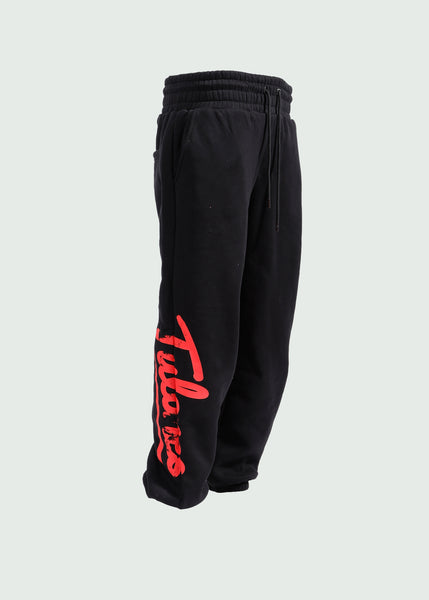 Cursive Logo Joggers Black/Red