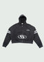 Double Stripe Zip-Up Hoodie Black