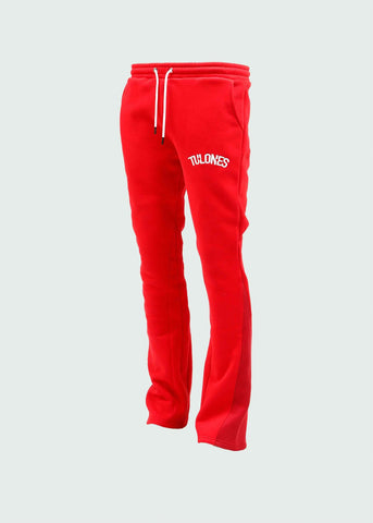 Monotone Flare Pants Red