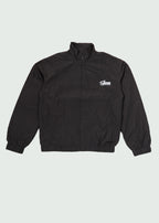 Two Stripe Nylon Zip Up Black